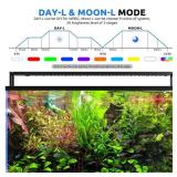 SEAOURA 247 LED Aquarium Light for 12-18 Inch Fish Tank, Fish Tank Light for Plants, Auto On Off with Timer, 9 Colors, Adjustable Brightness, Daylight and Moonlight, DIY and Nature Weather Mode, 20W