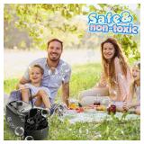 Beria Automatic Bubble Machine for Kids - 3 Size Bubbles, 2 Speeds, Outdoor Toys for Toddlers 1-3, Toys for 1 3 4 5 6 7 8 Years Old Boys Girls, Gift for Party Wedding Birthday Outside