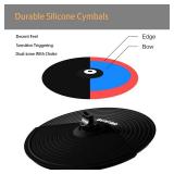 HXW 10\ Dual-zone Cymbal With Choke Universal Expansion Cymbal Bundle for Electronic Drum Setin