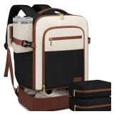 LOVEVOOK Travel Backpack for Women with Shoes Compartment,50L Personal Item Travel Bag Flight Approved Carry On Backpack with 2 Packing Cubes,Large Casual Weekender Luggage Daypack