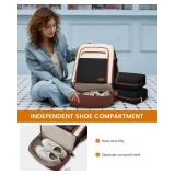 LOVEVOOK Travel Backpack for Women with Shoes Compartment,50L Personal Item Travel Bag Flight Approved Carry On Backpack with 2 Packing Cubes,Large Casual Weekender Luggage Daypack