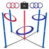 SWOOC Games - King Toss | Giant Ring Toss Game for Kids and Adults (4ft x 4ft) | Weatherproof Giant Outdoor Games for Adults and Family | Backyard Activities | Outside Yard and Lawn Game | Beach Fun