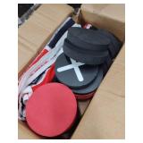 Swooc Games® - 2-in-1 Vintage Giant Checkers and Tic Tac Toe Game WMat (4ft x 4ft) - 100percent Machine-Washable Canvas - Giant Outdoor Games for Kids - Yard Game for Kids - Jumbo Lawn Set - Large Ch