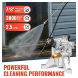 YAMATIC 78\ Shaft Vertical Pressure Washer Pump Rear InletOutlet 3000 PSI  2.5 GPM Replacement Pump for Power Washers, Compatible with 308653045, 308653052, 308653078, GCV190 and morein