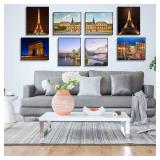 GOmaize Front Loading Black Picture Frame 8x10 Set of 5 Wall and Table Mounting