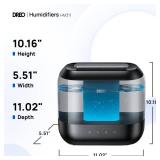 Dreo Humidifiers for Bedroom, 4L Top Fill for Large Room, 36H Runtime, 28 dB Quiet Supersized Cool Mist Air Humidifier for Baby Nursery, Plants, Indoor, Night Light, Easy to Clean and Fill, Black