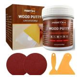 Wood Filler Putty,9.87 Ounce Wood Filler Stainable and Paintable,Walnut Wood Putty,Wood Repair Kit for Quickly Repair Any Breaks,Cracks,Chips and Defects in Wooden Furniture,Easy to Use and Sand