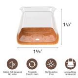 OCONDA 20 Pcs Chair Leg Floor Protectors for Hardwood Floors, Clear Rubber Furniture Sliders with Felt, Silicone Furniture Leg Caps Covers (Fit Square Diameter:1-116\ to 1-716\in)in