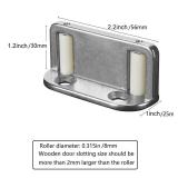 WWFFEN 4 Barn Door Floor Guide Bearing Design, Sliding Barn Door Floor Guide Adjustable Rollers at The Bottom Strong and Durable Steel Frame.Silver