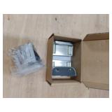 WWFFEN 4 Barn Door Floor Guide Bearing Design, Sliding Barn Door Floor Guide Adjustable Rollers at The Bottom Strong and Durable Steel Frame.Silver