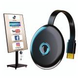 Wireless Display Adapter Designed for Multimedia Live Streaming Broadcast with LandscapePortrait Screen Display Perfect for TikTok,YouTube,Amazon Live