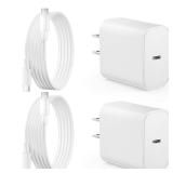 iPad Charger Fast Charging - 20W USB C Charger Block with 6FT Type C Cable for iPad Pro 1312.911 inch, iPad 11th A1610th Generation, iPad Air 1311 inch M3M25th4th, iPad mini 7th A17 Pro6th