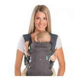 Infantino Flip 4-in-1 Convertible Baby Carrier, Adjustable, Ergonomic Babywearing, Registry Essential, Baby Carrier for Newborn to Toddler, Gray