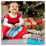 Laiydontos Toddler Toys LED Busy Board,Montessori Toy for 1-3 Year Old, Kids Sensory Board, Light Switches Preschool Learning Activities Travel Toy for 1 2 3 4 Boys Girls Birthday