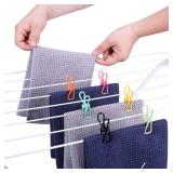Riveda 30 Pack Assorted Chip Bag Clips Utility - PVC 2 Inch Coated Colorful Sealer for Sealing Food - Paper Holder, Clothesline Clip for Laundry Hanging, Kitchen Bags, Multipurpose Clothes Pins