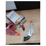 ArtCreativity Cowboy Gun Belt and Holster Set Includes 2 Toy Guns with Sound, Toy Gun Holster, Brown Western Belt, and 6 Fake Bullets - Cowboy Costume Accessories for Boys Halloween Costume