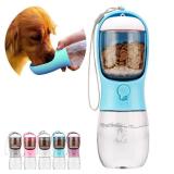 AVELORA Dog Water Bottle,Portable Pet Water Bottle with Food Container,Outdoor Portable Water Dispenser for Cat,Puppy,Pets for Walking,Hiking,Travel,Puppy Essentials,Dog Stuff(10oz)
