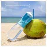 AVELORA Dog Water Bottle,Portable Pet Water Bottle with Food Container,Outdoor Portable Water Dispenser for Cat,Puppy,Pets for Walking,Hiking,Travel,Puppy Essentials,Dog Stuff(10oz)