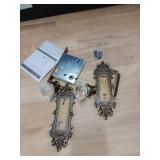 CEYMIO Antique Door Knobs Interior Mortise Lock Bronze Door Knob Crystal Glass Door Handle Skeleton Key Vintage Door Locks for Bedrooms Bathroom