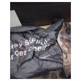 TAKurPIK Stay Strapped Or Get Clapped Funny Quote Flags Cool Meme Flags Banner 3X5 Ft Room Guys Men Bedroom Mancave College Dorm Indoor Inside Wall Fun Tapestry Hangings Washington