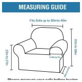 H.VERSAILTEX Chair Cover 1 Piece Stretch Dog Couch Cover Anti-Slip Soft Slipcovers for Couches and Sofas Washable Upgrade Thick Jacquard Fabric with Spiral Pattern(30\-40\in, Ivory)in