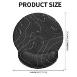 eulps Mouse Pad with Wrist Rest, Comfortable Computer Mousepad with Gel Wrist Support Smooth Surface and Non-Slip PU Base for Pain Relief, Laptop, Office and Home (Black Line)