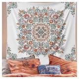 LANG XUAN Mandala Tapestry Wall Hanging Flower Psychedelic Tapestry Wall Hanging Decor for Living Room Bedroom Bohemian Plant Print (Green, 59.06\ x 78.74\in)in