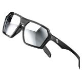 ATTCL Fashion Polarized Sunglasses for Men: Lightweight Hexagonal TR90 Frame UV Protection Sport Casual Glasse Driving Travel 2137 Black silver