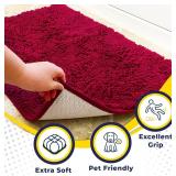 Muddy Mat® Shown on TV  Super Absorbent Microfiber Dog Door Mat for Muddy Paws, Non-Slip Washable Pet Rug, Quick Dry Chenille Entryway Carpet, Machine Washable Indoor Outdoor mat, Red 30\x19\inin
