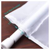 PONY DANCE Sidelight Curtain for Front Door - White Voile Sheer Panel, Light Filtering Window Treatment for Narrow Side French Door with Adjustable Tieback, W30 x L66 Inches, 2 Panels