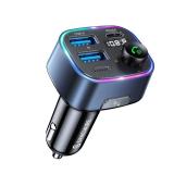 Syncwire Bluetooth 5.3 FM Transmitter Car Adapter 48W(PD 36W and 12W) Light Switch Hi-Fi Deep Bass Fast Charging Wireless Radio Music Adapter LED Display Hands-Free Calling Support USB Drive