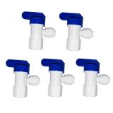 Malida 14 Inch Tank Ball Valve Water Purifiers Tube Quick Connector Fittings Set of 5 (14\ tank valve)in