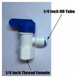 Malida 14 Inch Tank Ball Valve Water Purifiers Tube Quick Connector Fittings Set of 5 (14\ tank valve)in