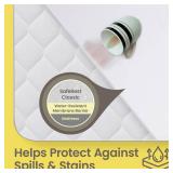 SafeRest Waterproof Mattress Protector Twin Size  Absorbent Breathable Soft Fitted Bed Cover with 18\ Deep Stretchable Pockets  Machine Washable Twin Mattress Coverin