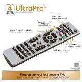 GE 4-Device Universal Remote Control, Designer Series, Brushed NickelSilver, 33709