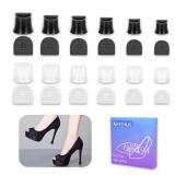 Keroius 12 Pairs 6 Sizes Heel Protective Heel Caps,High Heel Protectors Tip Covers, Noise Reducing Non-Slip Heel Caps for High Heels,erfect for Weddings, Races, Formal Occasions and Events