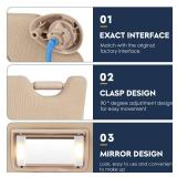 Right Passenger Side Sun Visor with Vanity Light Fit for Honda Accord 2008 2009 2010 2011 2012, Replaces for 83230TA0A91ZA, Beige