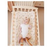 Konssy Muslin Changing Pad Cover for Baby Girls Boys, 100percent Cotton Fitted Diaper Chang Table Covers, Soft Breathable Changing Pad Sheets, 2 Pack (Floral,Pink)