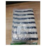 Collive Black and White Outdoor Rug Christmas Door Mat 24\x 51\in, Cotton Woven Striped Welcome Doormat, Washable Front Porch Decor for Farmhouse Front Door Layered Entryway Christmas Decorationsin