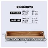 Handicrafts Home Handmade Moroccan Pattern Inspired Decorative Box, Medium Storage Organizer for Neck Chains, Watches, Memory Keepsakes - Boho Style Treasure Box, Multipurpose Gift, Grey, 10x2.5x1.5