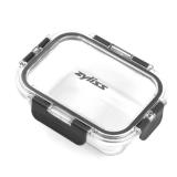 Zyliss Glass Container, Shatter Resistant Glass, Airtight Food Storage Box with Sealable Lid, Microwave Safe, BPA Free Lid, Freezer Safe, Fridge Storage, Food Container, 6.3in x 4.7in x 2\, 12.5ozin