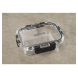 Zyliss Glass Container, Shatter Resistant Glass, Airtight Food Storage Box with Sealable Lid, Microwave Safe, BPA Free Lid, Freezer Safe, Fridge Storage, Food Container, 6.3in x 4.7in x 2\, 12.5ozin