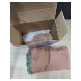 MIULEE Decorative Couch Pillow Covers Neutral Linen Fringe Throw Pillows Set of 4 Soft Rustic Cushions Boho Farmhouse Pillowcases for Bed Sofa Living Room Home Decor 20x20 Inch BeigeBrownGreen