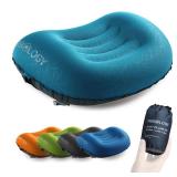 TREKOLOGY Ultralight Inflatable Camping Travel Pillow - ALUFT 2.0 Compressible, Compact, Comfortable, Ergonomic Inflating Pillows for Neck and Lumbar Support While Camp, Hiking, Backpacking