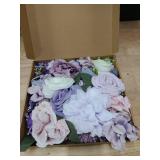 AmyHomie Artificial Purple Flowers Combo Silk Mix Peony Rose Hydrangea Fake Flowers wStem for DIY Wedding Bouquets Centerpieces Arrangements Table Party Bridal Baby Shower Home Fall Decor
