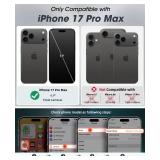 OCASE for iPhone 17 Pro Max Crossbody Wallet Case - Stylish PU Leather Handbag Phone Purse with Zipper Closure, 10 Card Slots and RFID Blocking - Wrist Strap, Lanyard, Kickstand -, Black