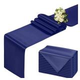 BDDC Blue Table Runner 12x108 Inch - 12 Pack Satin Table Runners, Smooth Table Runner for Party Wedding Banquets Birthday