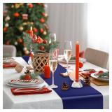 BDDC Blue Table Runner 12x108 Inch - 12 Pack Satin Table Runners, Smooth Table Runner for Party Wedding Banquets Birthday