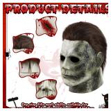 Pawirose Michael Myers Mask,Halloween Horror Masquerade Mask for Men Adullts,Horror Movie Michael MyersCostume Accessory for Cosplay (green)