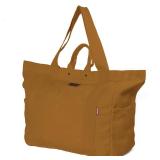 Stenffy Large Heavy Duty Canvas Tote Bag, Everything Bag, with 26 Inch Zipper, Reusable, Suitable for DIY, Natural Cotton. (Khaki)